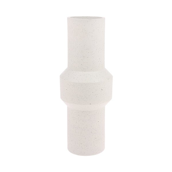 White Speckled Clay Vase Straight L - House of Orange