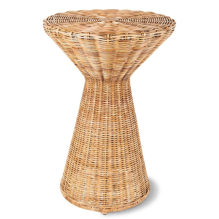 Tall Rattan Side Table - House of Orange