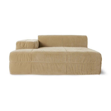 Brut sofa: Element left divan, royal velvet cream - House of Orange