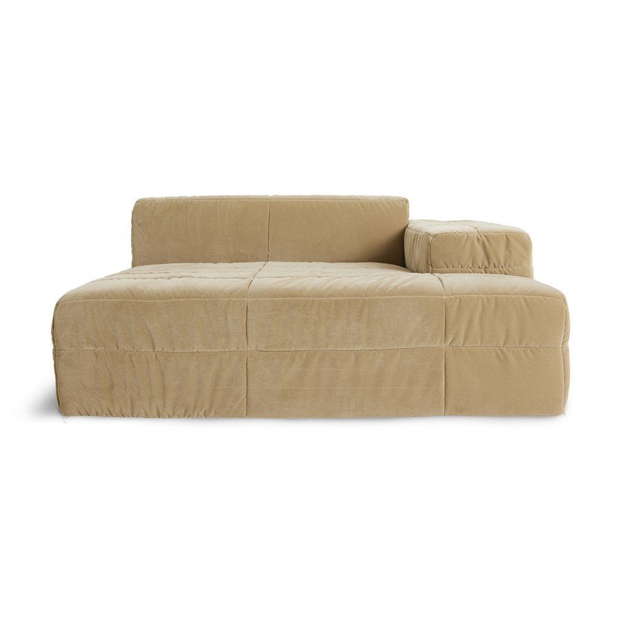 Brut sofa: Element right divan, royal velvet cream - House of Orange