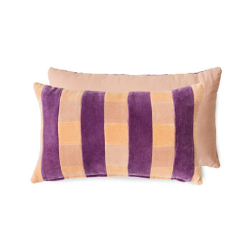 Striped velvet cushion Midsummer (50x30cm) - House of Orange