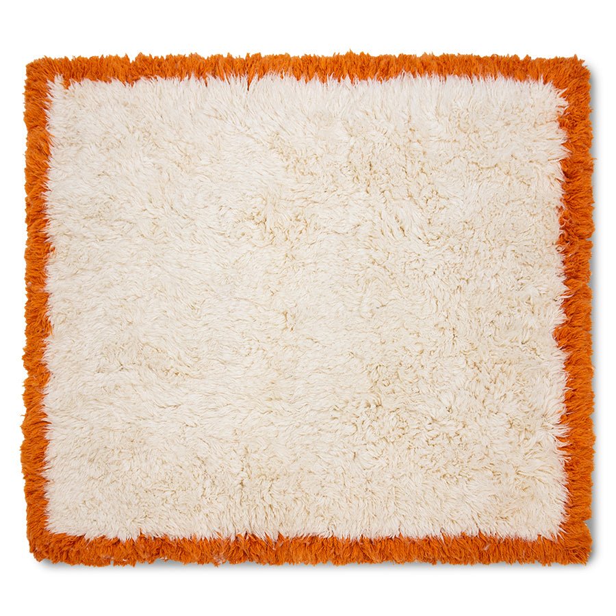 Fluffy square rug, Retro Summers, (250X250cm) - House of Orange