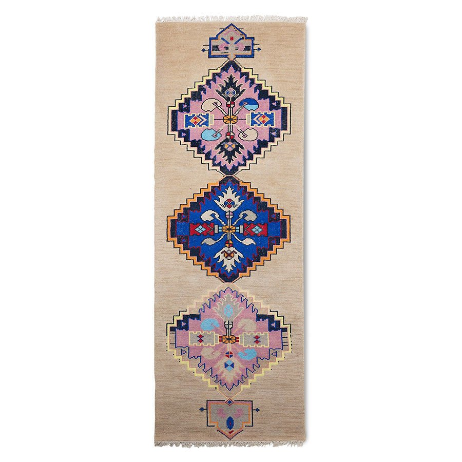 Hand knotted woollen runner oriental (90x265) - House of Orange