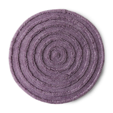 Round woollen rug lilac (150cm) - House of Orange