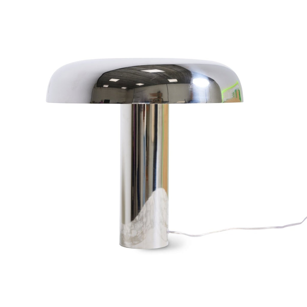 Mushroom table lamp, chrome - House of Orange