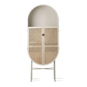 Retro Webbing Oval Cabinet, Grey/Green - House of Orange