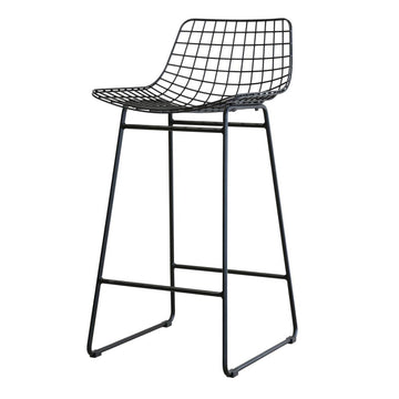 Wire Bar Stool Black (comfort Kit Sold Seperately) - House of Orange