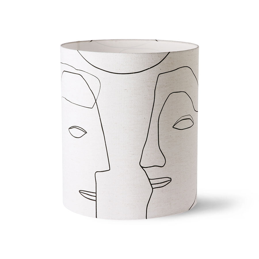 Printed Faces Lampshade L - House of Orange